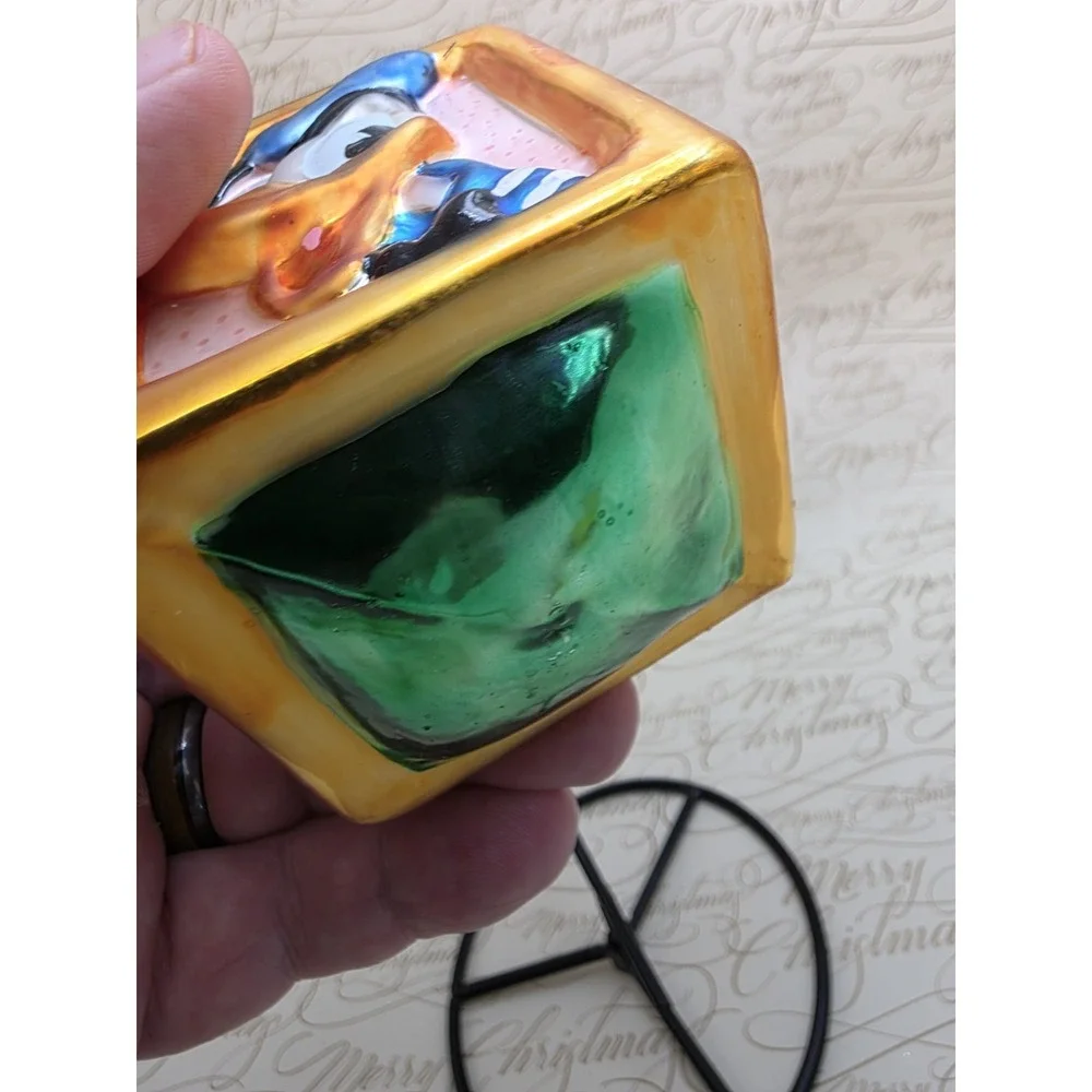 Christopher Radko Disney Donald Daisy Toy Block 98-DIS-11 Poland Ornament